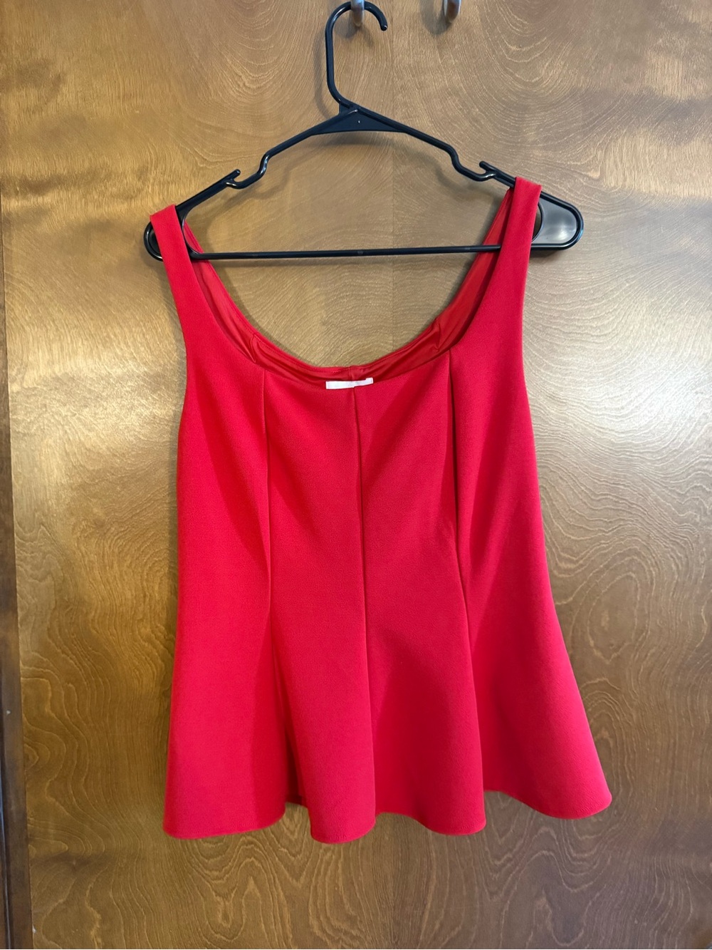H&M Red Sleeveless Peplum Tank Top